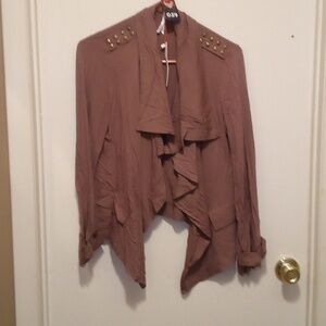 NWT Event Peachy Grey Cardigan Jacket for office or any casual/Dress - Sz. L